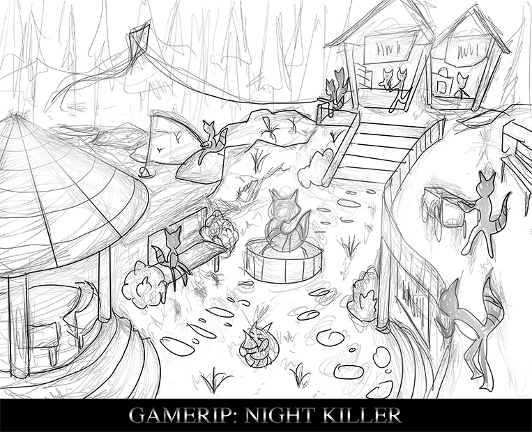 Racoonspark Level Concept Art